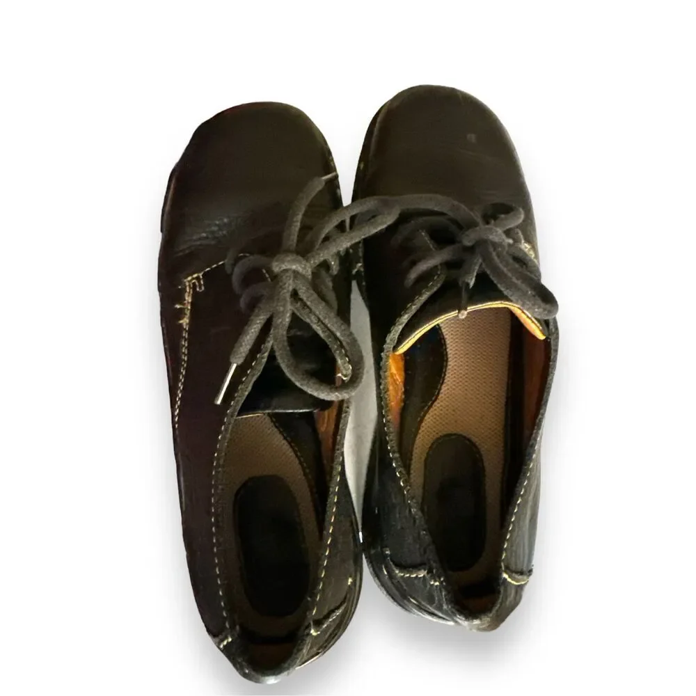 BORN full grain leather lace up chunky Oxford shoe unisex‎ men’s 7.5 women’s 8